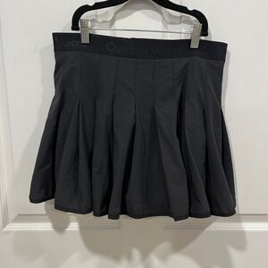 Outdoor Voices‎ Pleated Running Skort Black Athletic Tennis Activewear